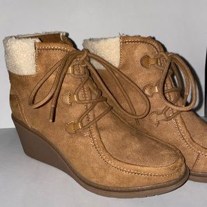 Mad love wedged boots